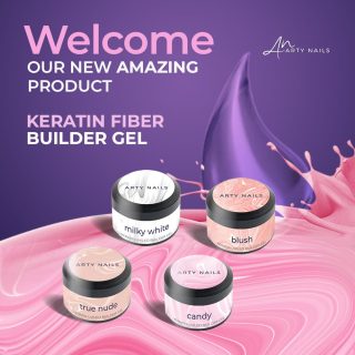 arty nails keratin fiber gels
