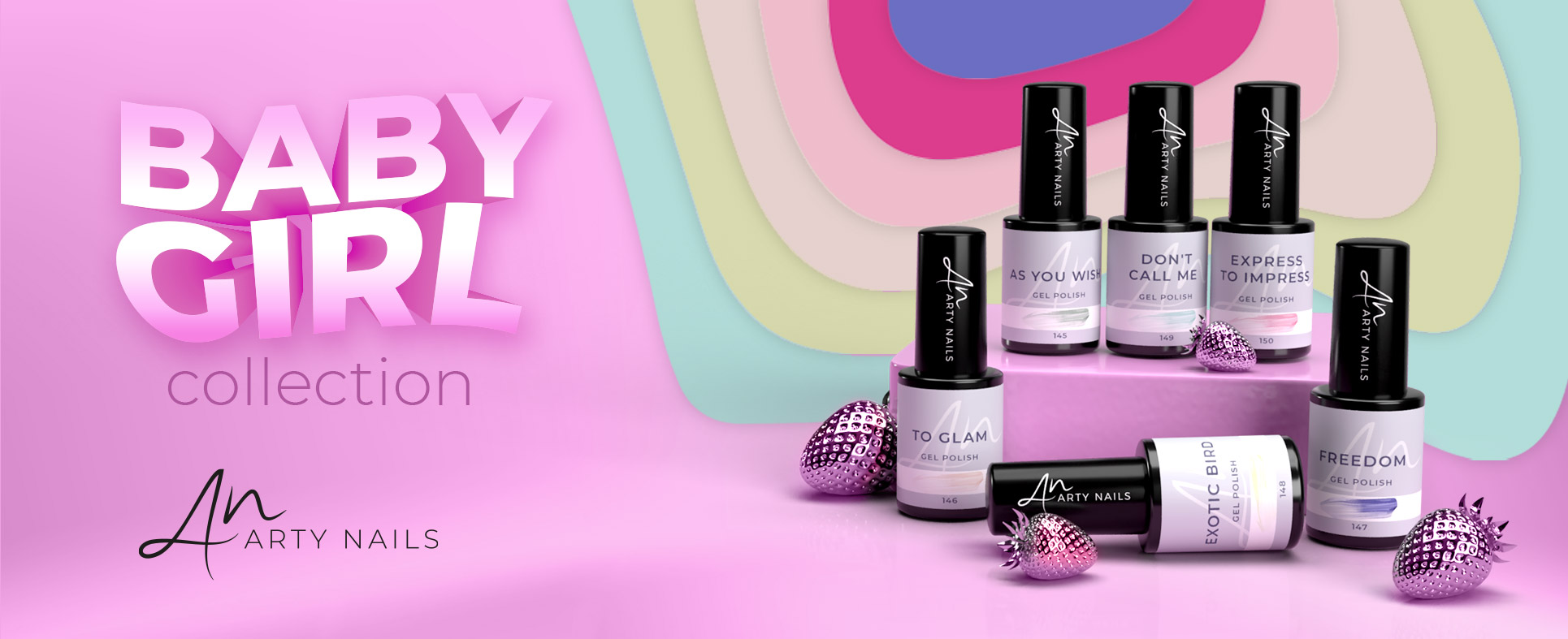arty nails baby girl collection slider